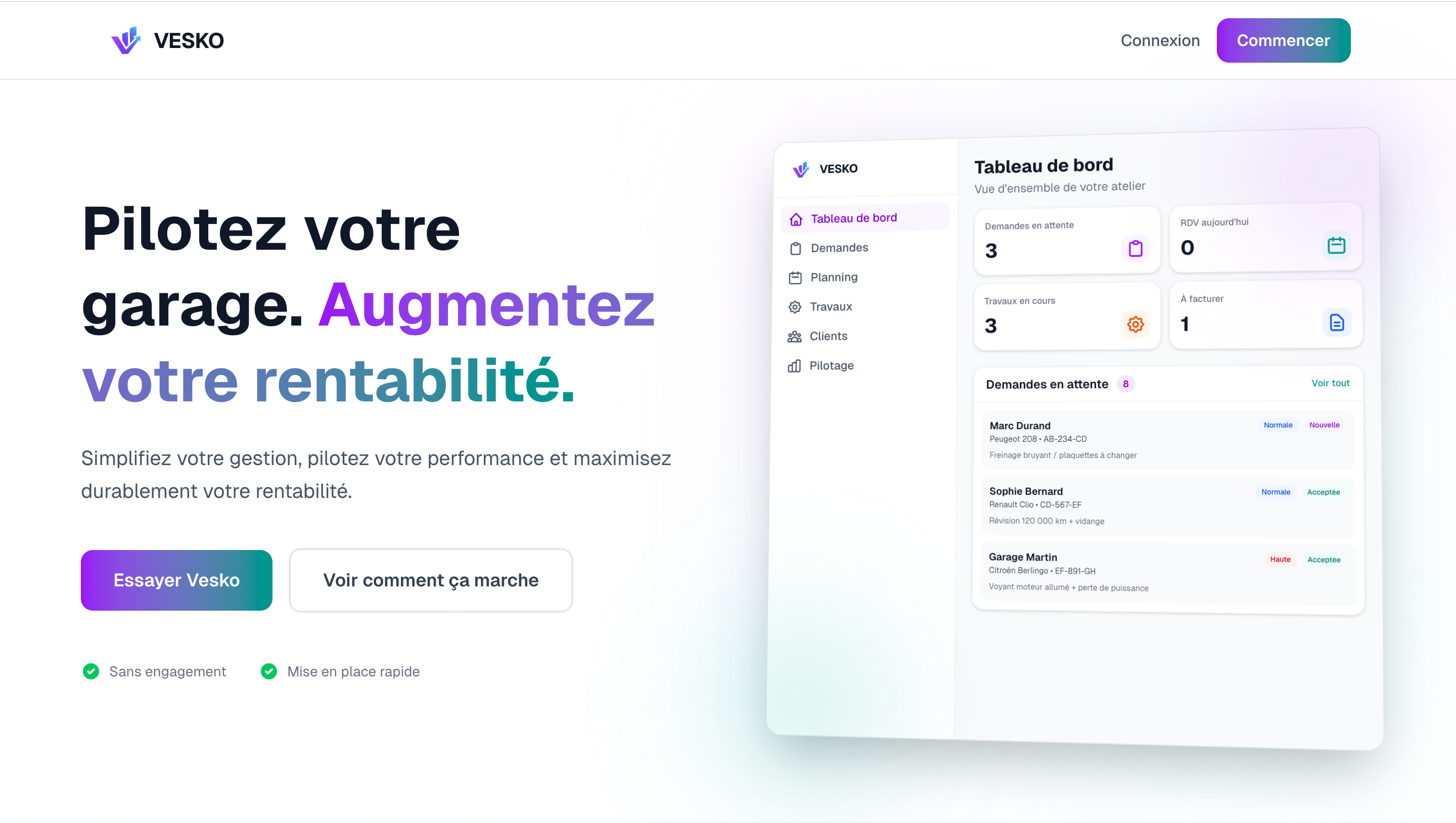 Aperçu de Vesko.tech